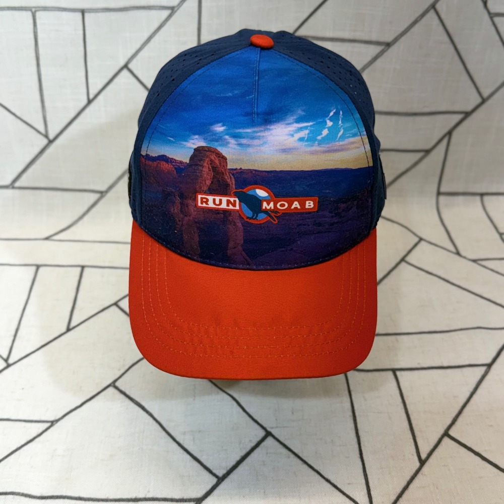 Boco Gear Run Moab Performance Hat OSFM Blue Red Mad Moose Events Running‎ Cap